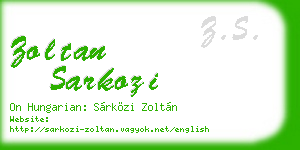zoltan sarkozi business card